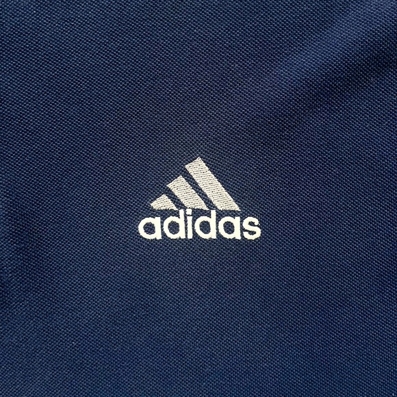 Vintage X-Large Adidas Navy Blue Polo Shirt - Picture 2 of 3